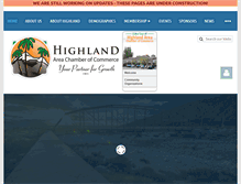 Tablet Screenshot of highlandchamber.org